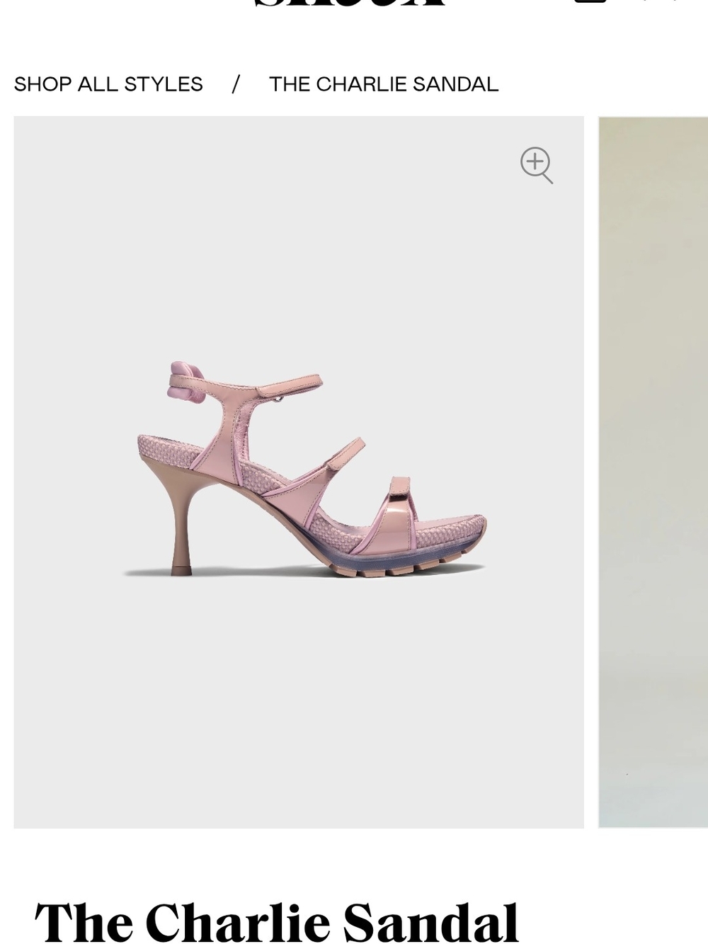 The Charlie Strappy Mid-Heel Sandal — Blush Pink